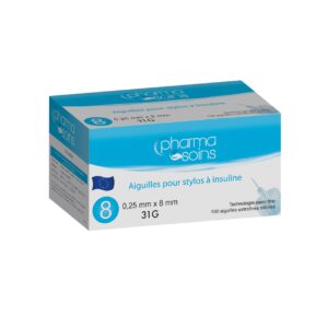 AUTOTRAIT. AIGUILLE STERI NON REUTILIS PR STYLO INJ B/100 8mm EXCELSANTE